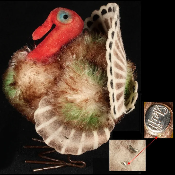 Little Brother Rare Steiff Tucky Turkey Bird ID 5 Little Brother Rare Steiff Tucky Turkey Bird ID - Image 5