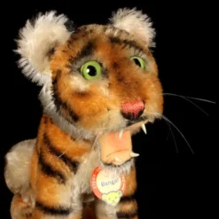 Middle Brother Rare 1959-1961 Only Steiff Seated Bengal Tiger Open Mouth With FANGS ID