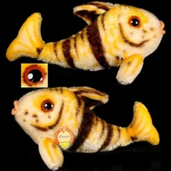 Rare Middle Sister Wonderful Coloring Gold And Brown Steiff Flossy Tiger Fish ID 5 Years Only -Steiff Middle Sister Coloring Gold Brown Steiff pic 4o 720 00000000 0