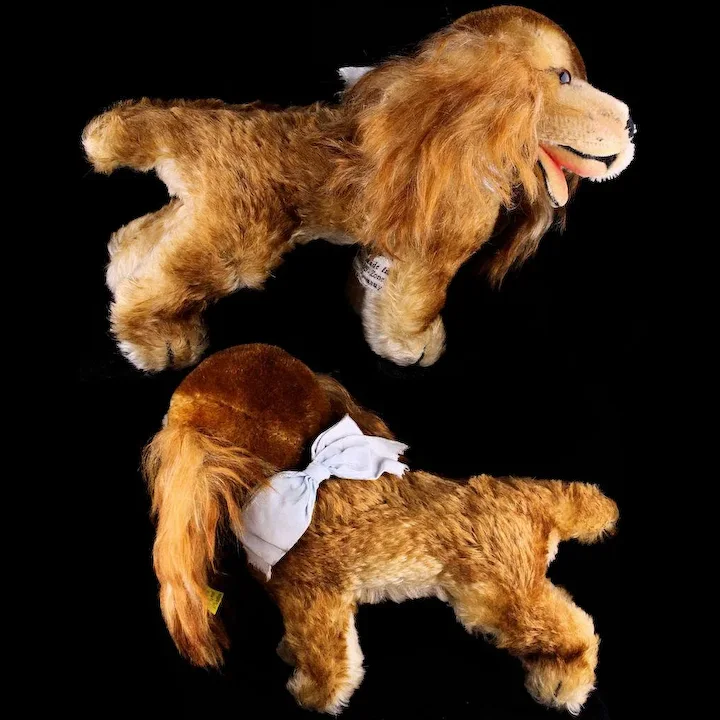 Middle Sister Rare Steiff Early Post WWII Model Gold Cockie Cocker Spaniel Puppy Dog W Happy Open Mouth 2 IDs Plus US-Zone Flag 8 Middle Sister Rare Steiff Early Post WWII Model Gold Cockie Cocker Spaniel Puppy Dog W Happy Open Mouth 2 IDs Plus US-Zone Flag - Image 8