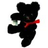 Miniature Black Original Teddy Hermann Bear With ID - 14 Cm - Adorable Vintage Little Teddybar!