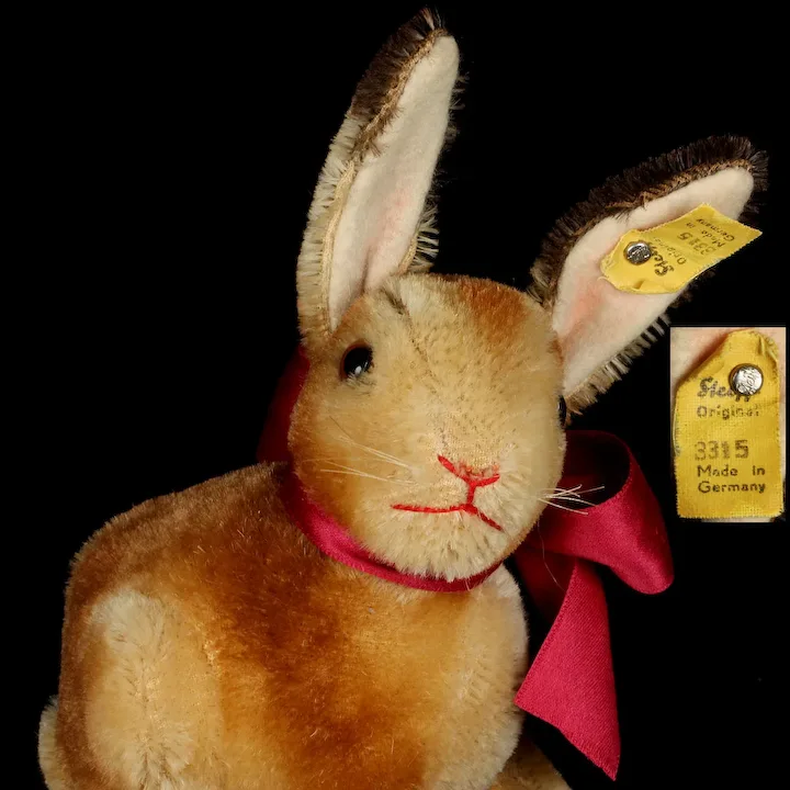 Rare Next To Largest Brother Steiff Early Sitting Hase Rabbit Bunny Before Sonny 2 IDS 1 Rare Next To Largest Brother Steiff Early Sitting Hase Rabbit Bunny Before Sonny 2 IDS