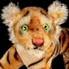 Next To Smallest Brother Early Model Rare Steiff Reclining Tiger Cub Magic Eyes 2 IDs