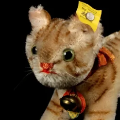 Next To Smallest Sister Steiff Tapsy Brown Tabby-Striped Cat Kitten All ID