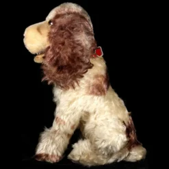 Rare Seated Brown And White Steiff Cockie Cocker Spaniel Puppy Dog 2 IDs 1959 ONLY -Steiff Seated Brown White Steiff Cockie Cocker pic 4o 720 dc89774e 0