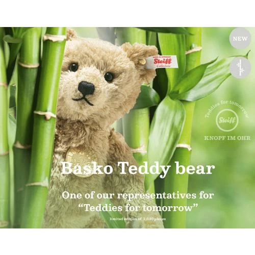 Steiff - Basko Teddy Bear (Bamboo) Limited Edition 007002 2 Steiff - Basko Teddy Bear (Bamboo) Limited Edition 007002 - Image 2