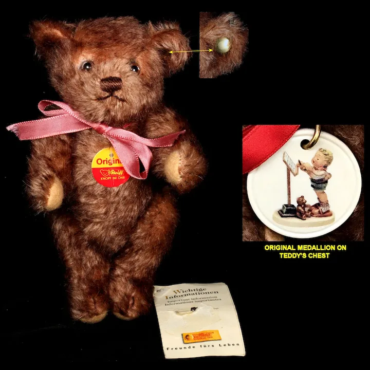 Steiff 5xJointed Limited Edition Only One Year "Little Maestro" Teddy Bear 2 IDs 3 Steiff 5xJointed Limited Edition Only One Year "Little Maestro" Teddy Bear 2 IDs - Image 3