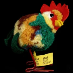 Steiff Early Gorgeous Coloring Nomotta Wool Miniature PomPom Rooster Bird All ID Trailing F Button 1938 To 1943 -Steiff Steiff Early Gorgeous Coloring Nomotta Wool pic 3o 720 65a35a2c 0