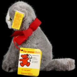Steiff Fuzzy Gray Seated Cat Kitten Susi All ID Plus Care Booklet One Size Only Near Mint -Steiff Steiff Fuzzy Gray Seated Cat Kitten pic 5o 720 a71f88bb 0