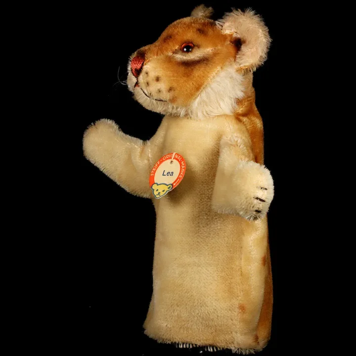 RARE Steiff LEA Lioness (NAMED) Wild Cat Hand Puppet Chest Tag ID 7 RARE Steiff LEA Lioness (NAMED) Wild Cat Hand Puppet Chest Tag ID - Image 7