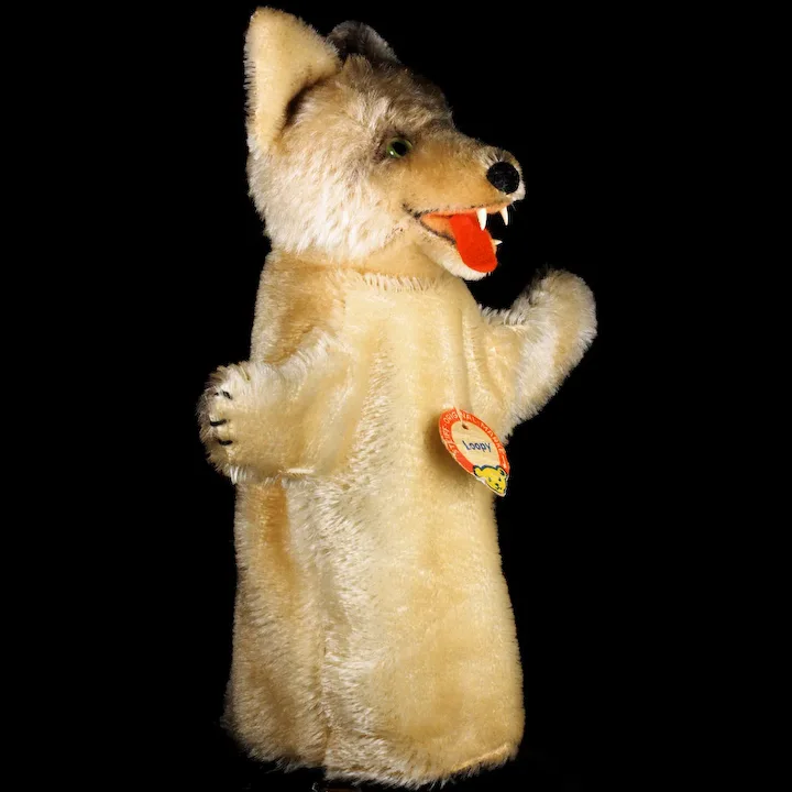 Rare Steiff Loopy Wolf Hand Puppet With Scary Fangs 2+ IDs 6 Rare Steiff Loopy Wolf Hand Puppet With Scary Fangs 2+ IDs - Image 6