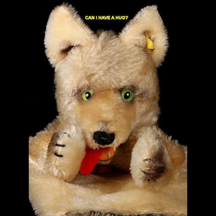 Rare Steiff Loopy Wolf Hand Puppet With Scary Fangs 2+ IDs 8 Rare Steiff Loopy Wolf Hand Puppet With Scary Fangs 2+ IDs - Image 8