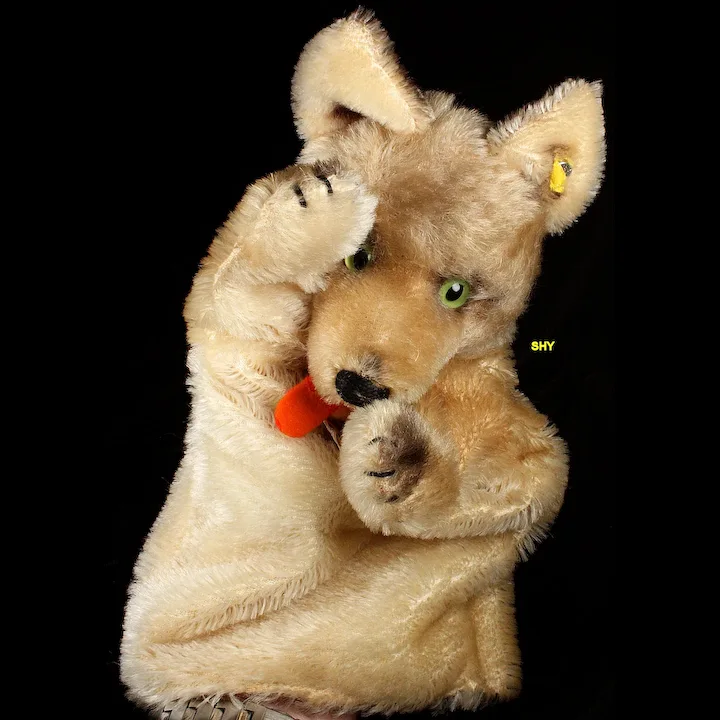 Rare Steiff Loopy Wolf Hand Puppet With Scary Fangs 2+ IDs 9 Rare Steiff Loopy Wolf Hand Puppet With Scary Fangs 2+ IDs - Image 9