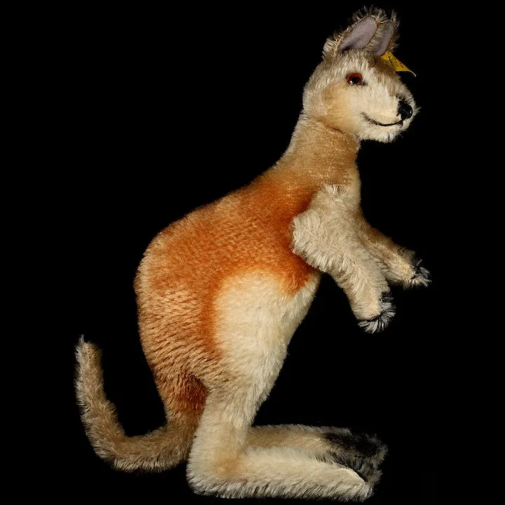 Rare Steiff MALE (No Pouch) Kangoo Kangaroo Poseable Head And Arms All ID 5 Rare Steiff MALE (No Pouch) Kangoo Kangaroo Poseable Head And Arms All ID - Image 5