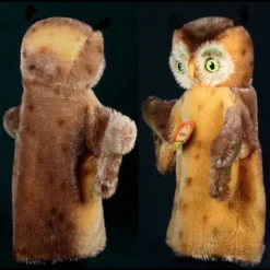 Steiff Wittie Owl Bird Hand Puppet Magic Eyes 2 IDs Great For Halloween! -Steiff Steiff Wittie Owl Bird Hand Puppet pic 5o 720 5d52720c 0