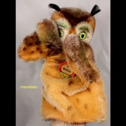 Steiff Wittie Owl Bird Hand Puppet Magic Eyes 2 IDs Great For Halloween! -Steiff Steiff Wittie Owl Bird Hand Puppet pic 7o 720 0562eb05 0