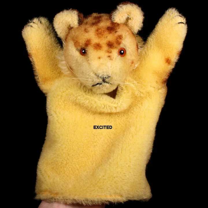 Rare Steiff Wool Plush Lion Cub Hand Puppet ID 10 Rare Steiff Wool Plush Lion Cub Hand Puppet ID - Image 10