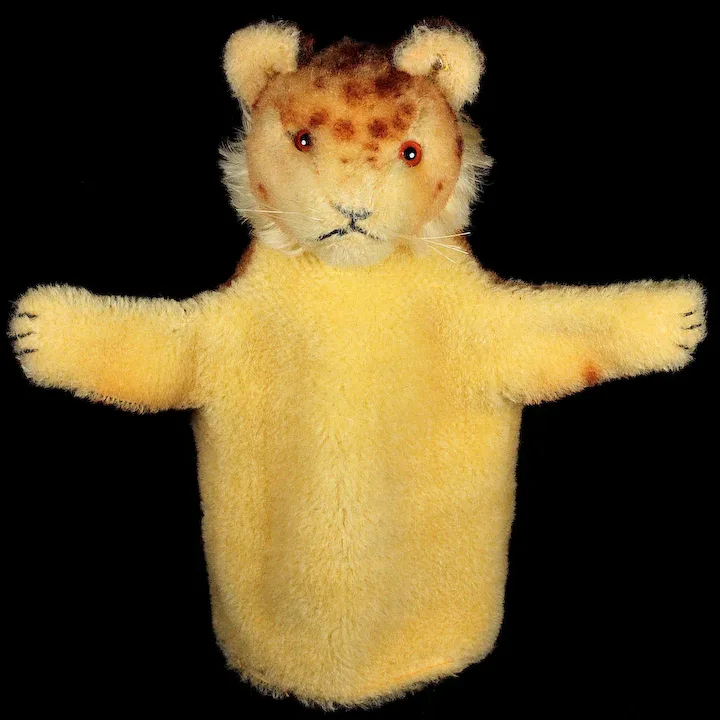 Rare Steiff Wool Plush Lion Cub Hand Puppet ID 2 Rare Steiff Wool Plush Lion Cub Hand Puppet ID - Image 2