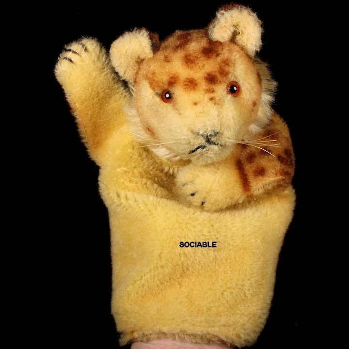 Rare Steiff Wool Plush Lion Cub Hand Puppet ID 8 Rare Steiff Wool Plush Lion Cub Hand Puppet ID - Image 8