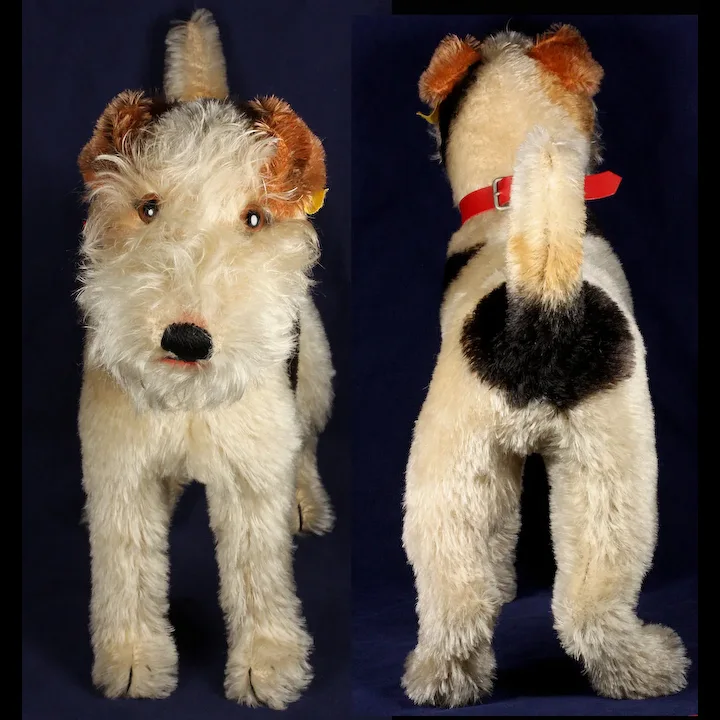 Sweet Big Brother Steiff Foxy Wire Haired Fox Terrier Puppy Dog 2 IDs 2 Sweet Big Brother Steiff Foxy Wire Haired Fox Terrier Puppy Dog 2 IDs - Image 2