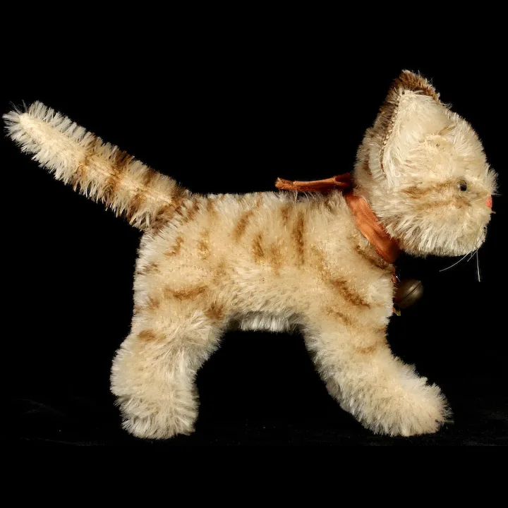 Sweet Next To Largest Sister Steiff Brown Tabby Striped Kitten Cat Tapsy ID 3 Sweet Next To Largest Sister Steiff Brown Tabby Striped Kitten Cat Tapsy ID - Image 3