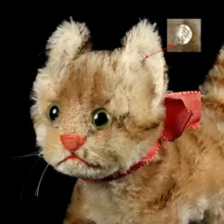 Sweet Steiff Rare Largest Sister Brown Tabby Striped Tapsy Cat Kitten ID