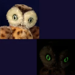 Tiniest And Earliest Sister Steiff Wittie Owl Bird 2 IDs Magic Eyes Great For Halloween!