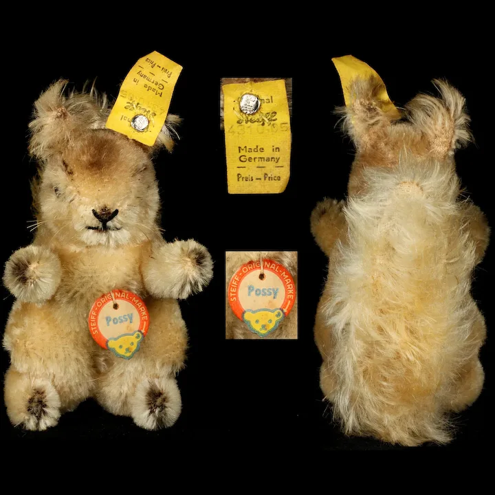 Tiny Brother Brown Striped Steiff Possy Squirrel All ID 2 Tiny Brother Brown Striped Steiff Possy Squirrel All ID - Image 2