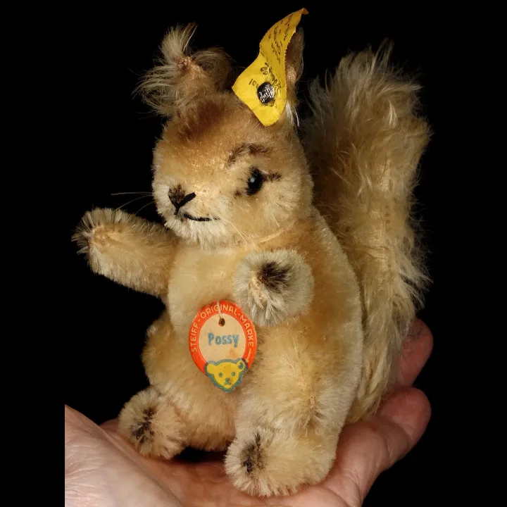 Tiny Brother Brown Striped Steiff Possy Squirrel All ID 7 Tiny Brother Brown Striped Steiff Possy Squirrel All ID - Image 7
