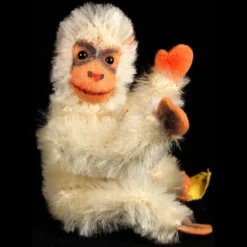 Rare Tiny Brother Early Steiff 5xJointed WHITE Jocko Chimpanzee (not Monkey!) 2 IDs -Steiff Tiny Brother Early Steiff 5x7878Jointed WHITE pic 6o 720 16021d80 0
