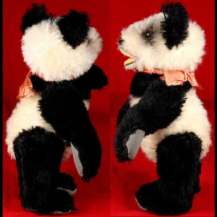 Rare Tiny Sister Steiff 5XJointed Teddy Panda Bear ID 5 Rare Tiny Sister Steiff 5XJointed Teddy Panda Bear ID - Image 5