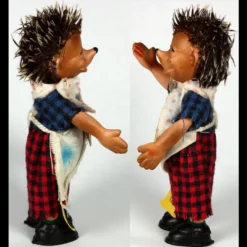 Rare Tiny Steiff Bendable And Poseable Miniature Micki Hedgehog Doll As A Girl All ID '61-'64 Only -Steiff Tiny Steiff Bendable Poseable Miniature Micki pic 3o 720 00000000 0