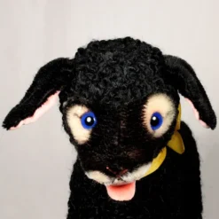 Steiff 20 Rare AND With Unusual Coloring Next To Largest Sister Steiff SWAPL Black Persian Lamb ID BAAAAAA!