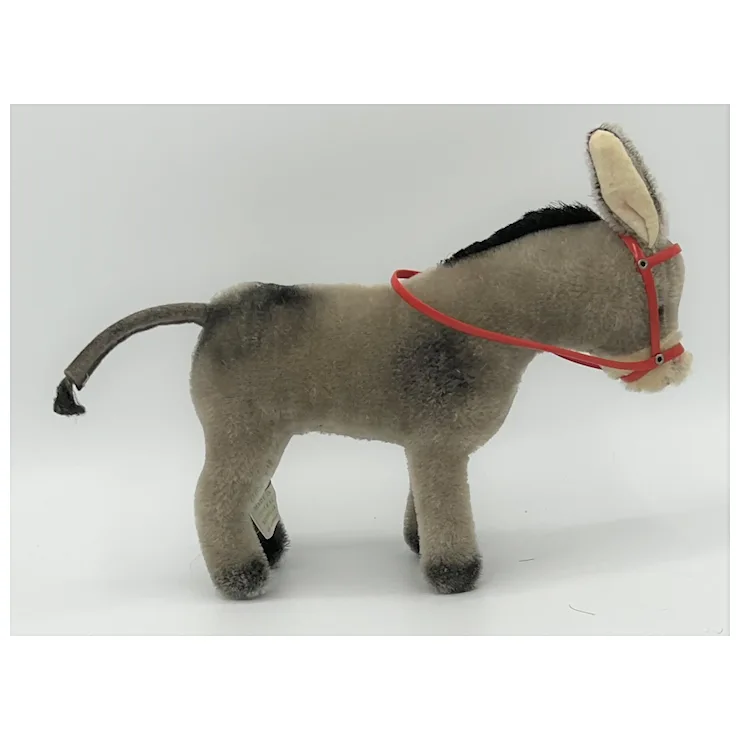 Vintage 1949 Hermann Teddy Original Donkey With Red Bridle And Reins - ID - Mohair 10 Vintage 1949 Hermann Teddy Original Donkey With Red Bridle And Reins - ID - Mohair - Image 10