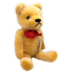 Vintage 1960's Grisly Teddy Bear With All ID - 8 1/2" - Short Yellow/gold Mohair