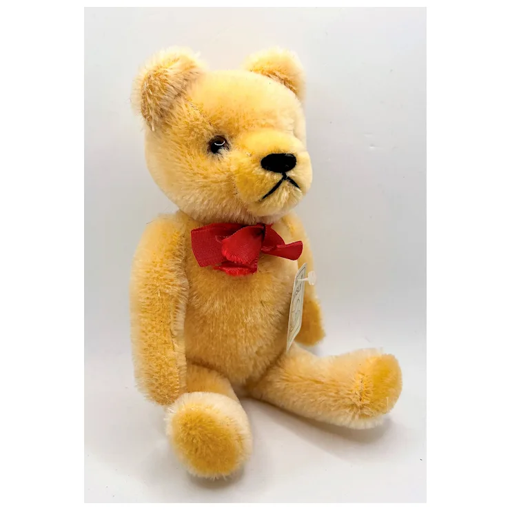 Vintage 1960's Grisly Teddy Bear With All ID - 8 1/2" - Short Yellow/gold Mohair 2 Vintage 1960's Grisly Teddy Bear With All ID - 8 1/2" - Short Yellow/gold Mohair - Image 2