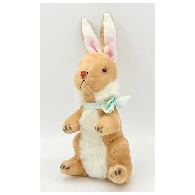 Vintage Bunny Rabbit - Nice Condition - 9" - Standing - Pink/black Eyes - Made In Japan 2 Vintage Bunny Rabbit - Nice Condition - 9" - Standing - Pink/black Eyes - Made In Japan - Image 2