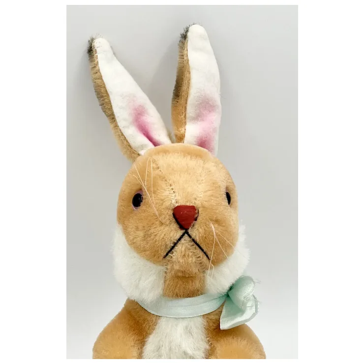 Vintage Bunny Rabbit - Nice Condition - 9" - Standing - Pink/black Eyes - Made In Japan 4 Vintage Bunny Rabbit - Nice Condition - 9" - Standing - Pink/black Eyes - Made In Japan - Image 4