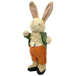 Vintage Dressed White Rabbit - 1930's Gund - 18" - Standing Gentleman Bunny - Peter Cottontail