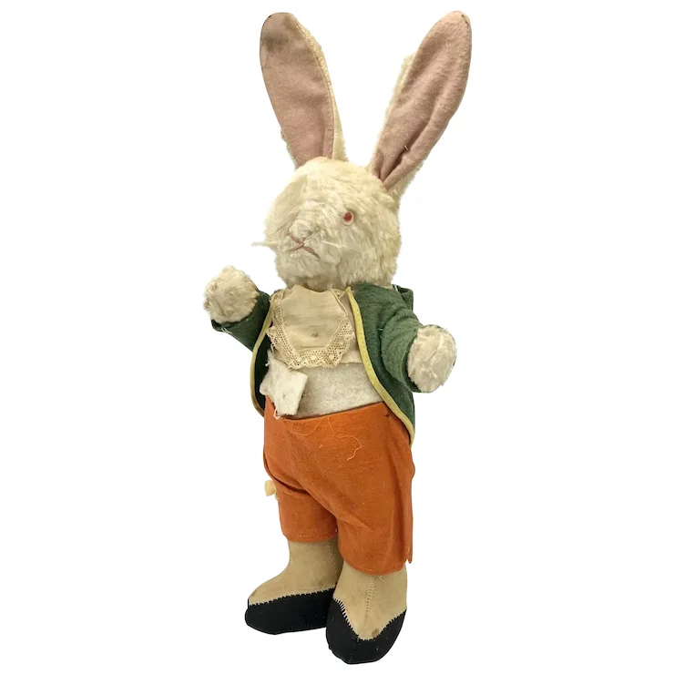 Vintage Dressed White Rabbit - 1930's Gund - 18" - Standing Gentleman Bunny - Peter Cottontail 1 Vintage Dressed White Rabbit - 1930's Gund - 18" - Standing Gentleman Bunny - Peter Cottontail
