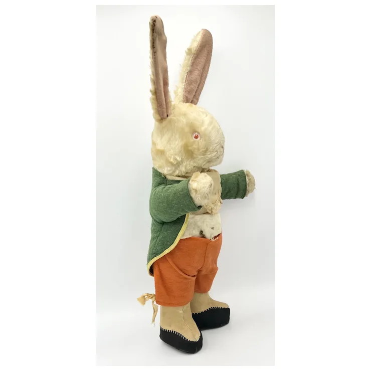 Vintage Dressed White Rabbit - 1930's Gund - 18" - Standing Gentleman Bunny - Peter Cottontail 6 Vintage Dressed White Rabbit - 1930's Gund - 18" - Standing Gentleman Bunny - Peter Cottontail - Image 6