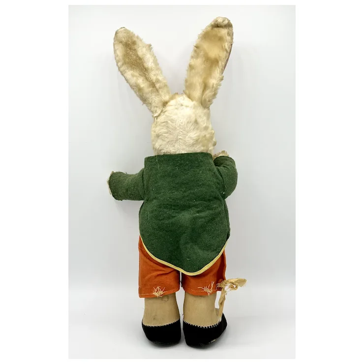 Vintage Dressed White Rabbit - 1930's Gund - 18" - Standing Gentleman Bunny - Peter Cottontail 9 Vintage Dressed White Rabbit - 1930's Gund - 18" - Standing Gentleman Bunny - Peter Cottontail - Image 9