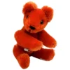 Vintage Grisly Miniature RED Teddy Bear With ID - 12 Cm - 5-way Jointed