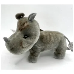 Vintage Grisly Miniature Rhino All ID - 5" Long - Mohair - 217/10 - Rhinoceros -Steiff Vintage Grisly Miniature Rhino all ID pic 12o 7203a10.10 653de2a3 f