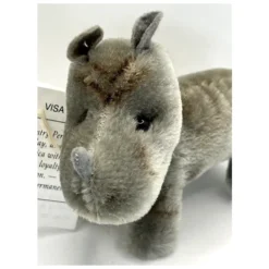 Vintage Grisly Miniature Rhino All ID - 5" Long - Mohair - 217/10 - Rhinoceros -Steiff Vintage Grisly Miniature Rhino all ID pic 4o 7203a10.10 f13f3bf5 f