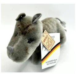 Vintage Grisly Miniature Rhino All ID - 5" Long - Mohair - 217/10 - Rhinoceros -Steiff Vintage Grisly Miniature Rhino all ID pic 8o 7203a10.10 1043b17d f