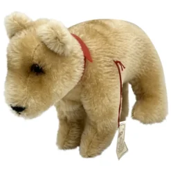 Vintage Grisly Spielwaren Brown Bear Cub On All Fours With ID - Mohair - EAN 480/15 - 8" X 6"