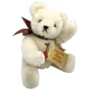 Vintage Hermann Teddy Original Bear With All ID - 20 Cm / 8 In- White Mohair