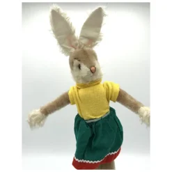 Vintage Schuco Bigo Bello Girl Dressed Rabbit with ID - 45 Cm / 18" - Lovely Mohair Bunny Doll -Steiff Vintage Schuco Bigo Bello Girl Dressed pic 2o 7203a10.10 e910e191 f