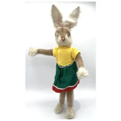 Vintage Schuco Bigo Bello Girl Dressed Rabbit with ID - 45 Cm / 18" - Lovely Mohair Bunny Doll -Steiff Vintage Schuco Bigo Bello Girl Dressed pic 5o 7203a10.10 53ba5934 f